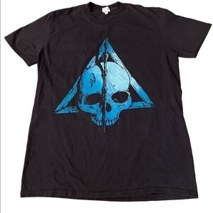 Harry Potter Deathly Hallows Graphic Tee Shirt Gildan Soft Style Size Medium